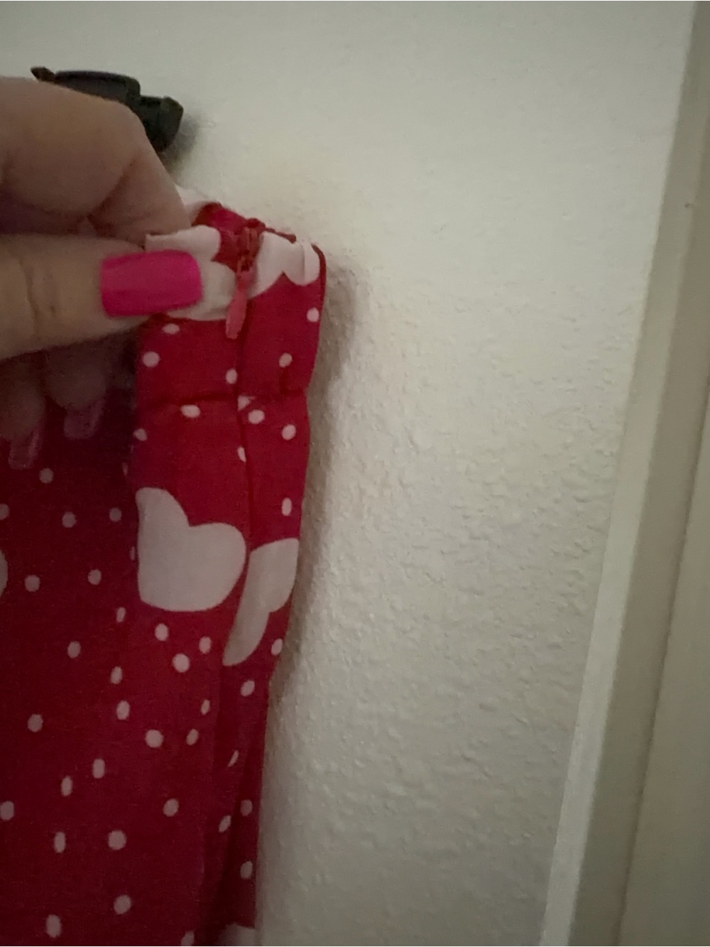 Red Heart Print Circle Skirt - Women's Skater Skirt - Picture 3 of 9